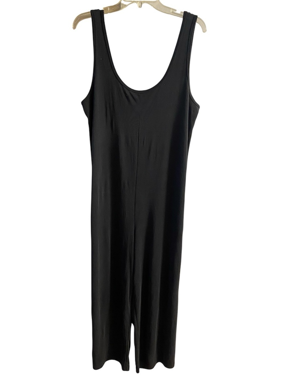 Marine Layer Charcoal Grey Ribbed Scoop Neck Sleeveless Jumpsuit Large